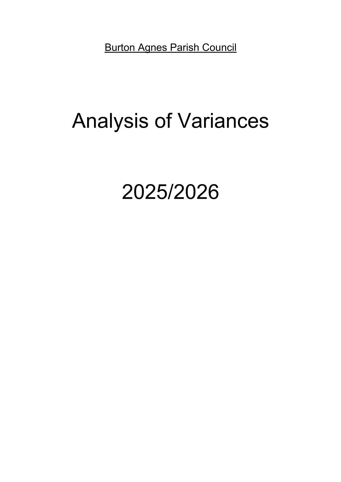 Analysis of Variances