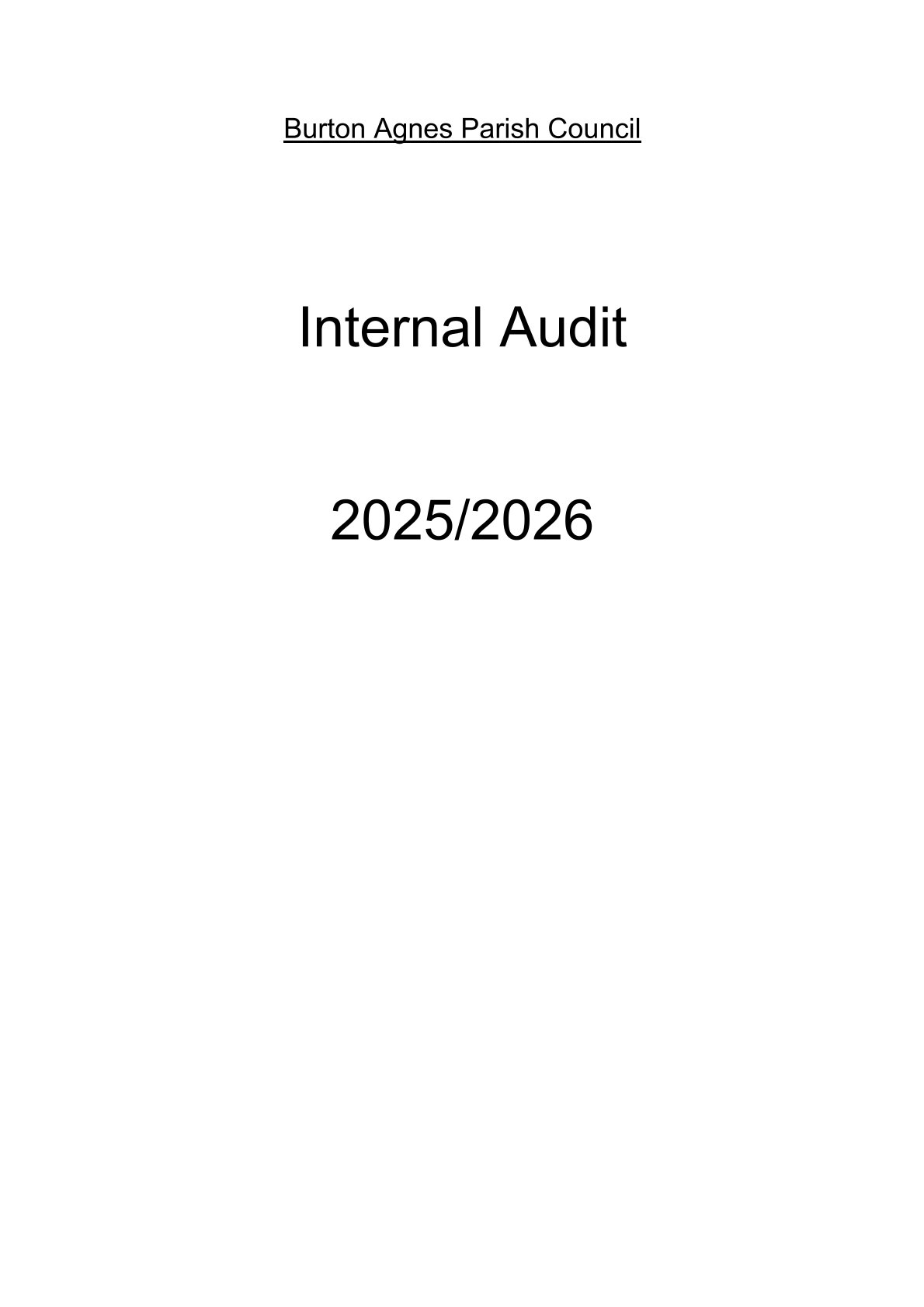 Internal Audit